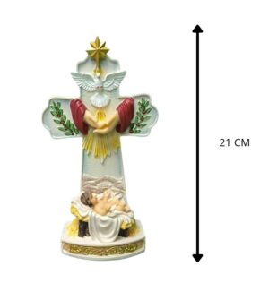 CRUCIFIJO CON BASE 21 CM