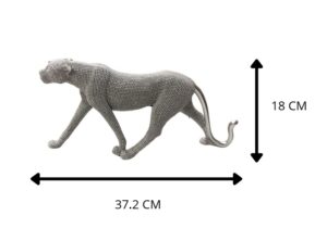 LEOPARDO PLATEADO 37.2 X 8 X 18 CM