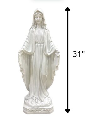 VIRGEN MARIA COLOR BLANCO 31"