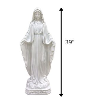 VIRGEN MARIA COLOR BLANCO 39"