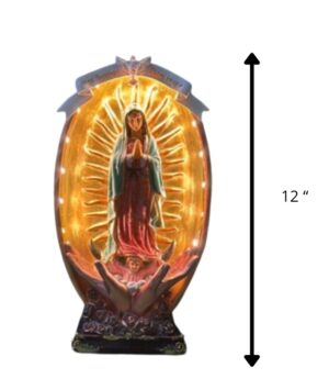 VIRGEN DE GUADALUPE 12" CON LUZ
