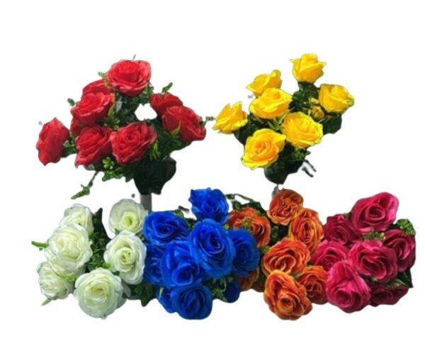 RAMO DE ROSA 9 FLORES 6 COLORES