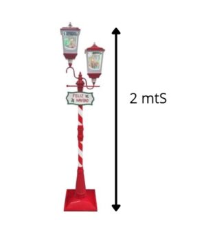 FAROL NAVIDEÑO FELIZ NAVIDAD LUZ Y MUSICA 2 M