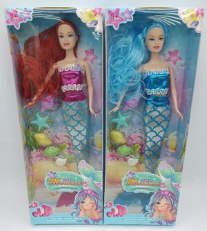 MUÑECA SIRENA, SURTIDA X2 COLORES CON ACCESORIOS