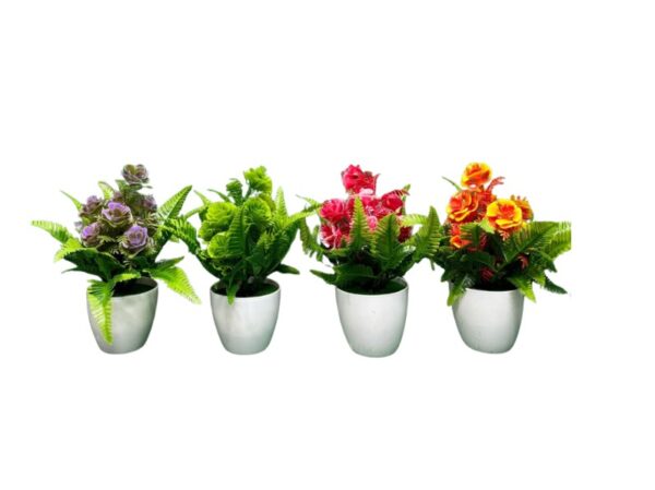 PLANTA CON MACETA 4 COLORES