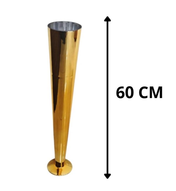 JARRON DE VIDRIO DORADO 60 CM
