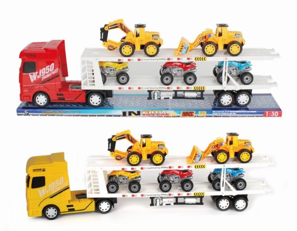CAMION DE FRICCION CON 5 CARRITOS