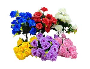 RAMO DE 18 ROSAS 6 COLORES SURTIDOS
