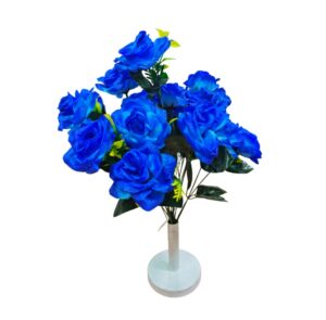RAMO DE 18 ROSAS AZUL