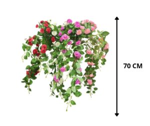 COLGANTE DE ROSAS SURTIDOS 70 CM