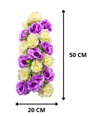 ARREGLO ROSAS (MORADO CON BLANCO)