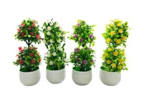 PLANTA CON FLORES MACETA BLANCA (SURTIDO)