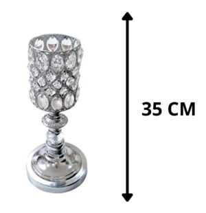 CANDELABRO PLATEADO 35 CM