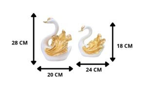 CISNE DE RESINA SET 2 PIEZAS