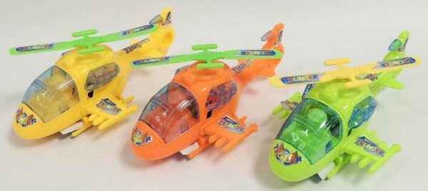 HELICÓPTERO DE CUERDA CON LUZ COLORES SURTIDOS