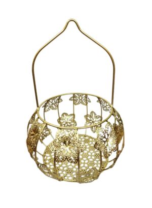 CESTA DE METAL DECORATIVA