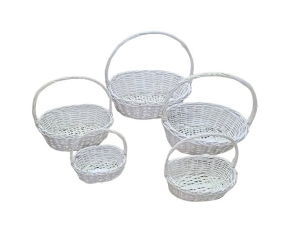 SET CANASTAS BLANCAS (5 PZAS)