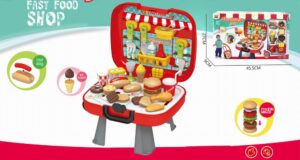 MALETA Y MESA DE JUEGO DE COMIDA RAPIDA