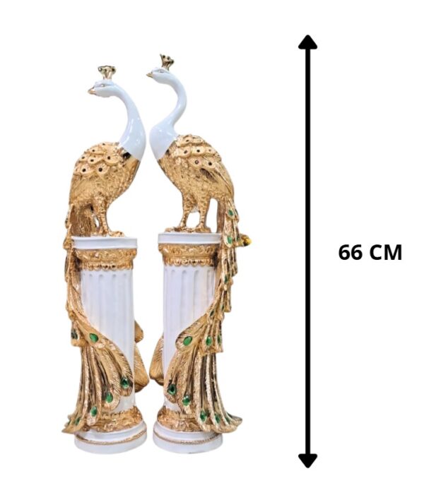 SET PAVO REAL DE RESINA 66 CM