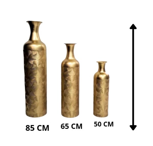 SET DE JARRONES DE METAL 85CM,65CM,50CM