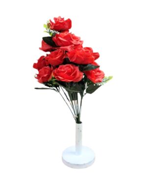 RAMO DE 15 FLORES ROJAS