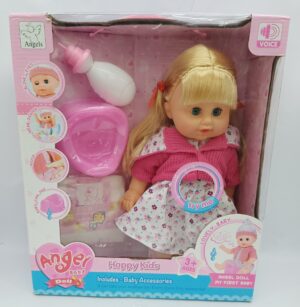 MUÑECA DE 14" INTERACTIVA CON SONIDO Y ACCESORIOS