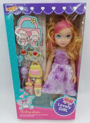 MUÑECA CON ACCESORIOS Y SONIDO 14" (SURTIDA)