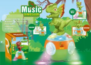 DINOSAURIO CON LUZ Y SONIDO (2 COLORES)