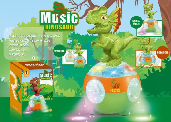 DINOSAURIO CON LUZ Y SONIDO (2 COLORES)
