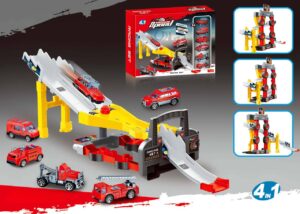 SET JUEGO DE CARRERAS COCHES BOMBEROS