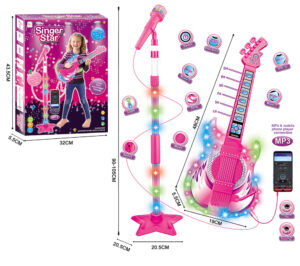 SET GUITARRA Y MICROFONO CON LUZ Y SONIDO