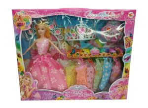 SET DE MUÑECA DE 11" 3 VESTIDOS SURTIDOS