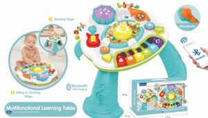 MESA DE APRENDIZAJE PARA BEBÉS CON LUZ MÚSICA Y BLUETOOTH