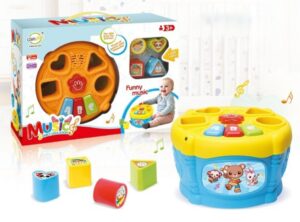 TAMBOR MUSICAL CON LUZ Y SONIDO 2 COLORES SURTIDOS