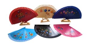 ABANICO DE MANO 6 COLORES