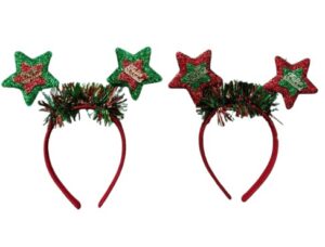 VINCHA NAVIDEÑA CON ESTRELLA 2 COLORES