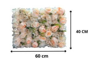 CUADRO DE FLORES 40X60X66 CM SALMON