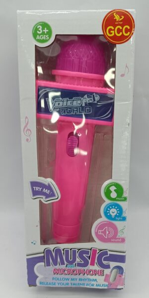 MICR&Oacute;FONO CON LUZ Y M&Uacute;SICA, 2 COLORES SURTIDOS