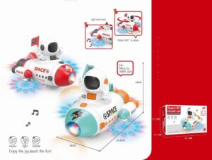 CARRITO ESPACIAL CON LUZ Y MÚSICA 2 COLORES SURTIDOS