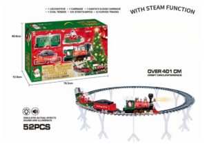 SET TREN NAVIDE&Ntilde;O CON LUZ SONIDO Y VAPOR