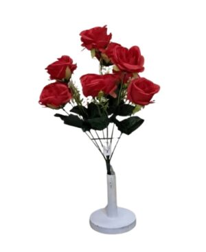 RAMO DE 10 FLORES ROJAS