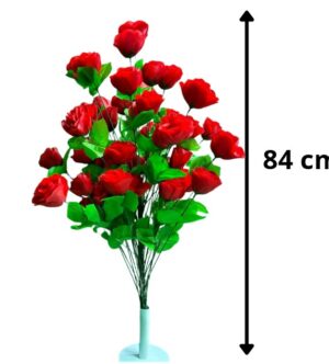 RAMO DE ROSAS 50 FLORES ROJAS 84 CM