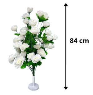 RAMO DE ROSAS 50 FLORES BLANCO 84 CM