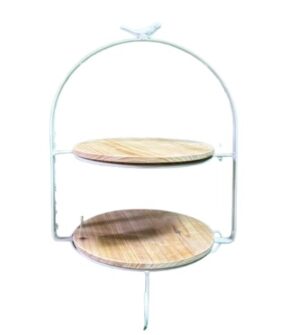 ESTANTE COLGANTE MINIMALISTA DE METAL Y MADERA