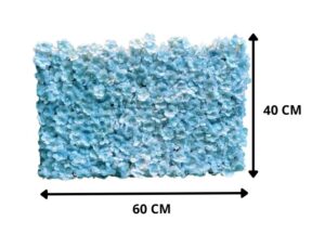 CUADRO DE FLORES 40X60 CM CELESTE