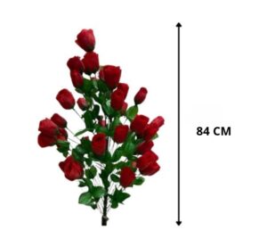 ARBOL DE ROSA BOTON 50 FLORES ROJAS 84 CM