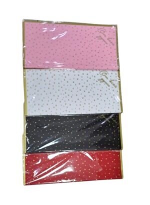 PAPEL COREANO SURTIDO 4 COLORES (20 HOJAS POR PAQUETE)