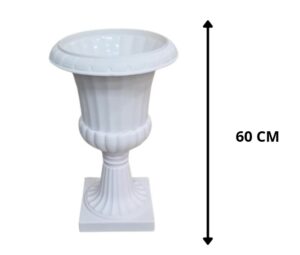 JARRON PLASTICO BLANCO 60 CM