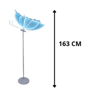 LAMPARA DE PIE MARIPOSA CELESTE LUZ LED 110 V FLAT PIN