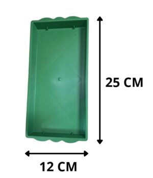 BANDEJA PLASTICA PARA ARREGLOS FLORALES  25 X 2.5 X 12 CM